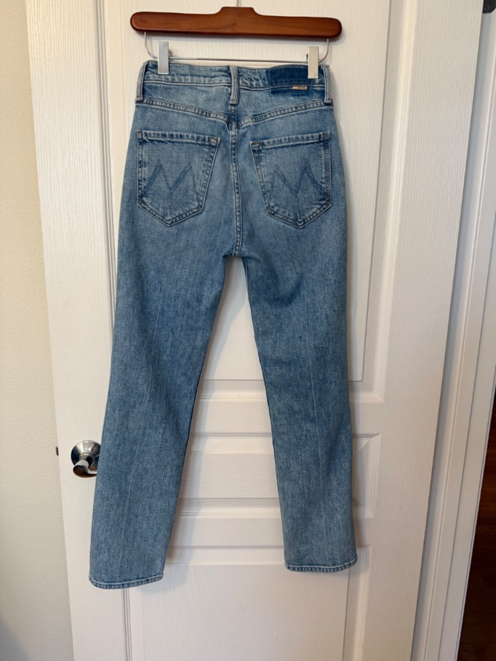 MOTHER Superior High Waisted Rider Ankle Jeans Salt of the Earth Straight Sz 24 - Picture 2 of 10